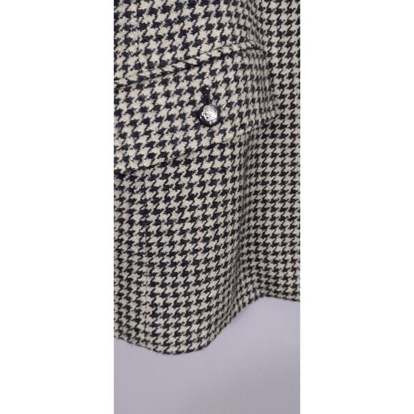 Lauren Ralph Lauren silk & wool herringbone zip up blazer jacket Sz 12 - Picture 12 of 16